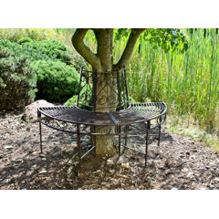 Metal circular best sale tree seat